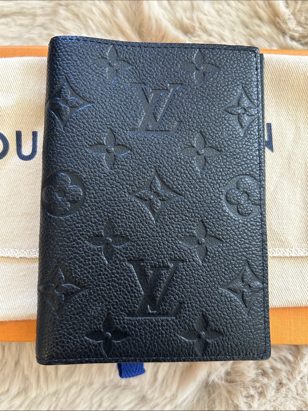 Louis Vuitton Black Empriente Leather Passport Cover